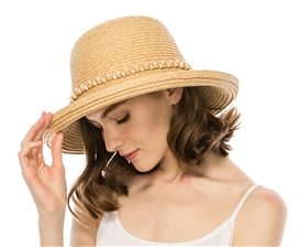 Wholesale Raffia Straw Sun Hats Women's Kettle Beach Hat Summer 2024