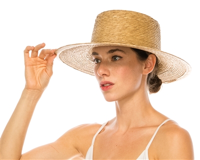 wholesale palm leaf women's gambler hat