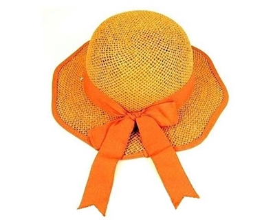 kids sun hats - straw ribbon bow hats - easter girls hat