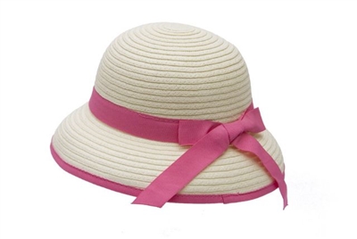wholesale kids hats - girls summer cloche hat with bow