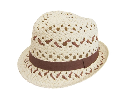 wholesale kids straw fedora hat crochet