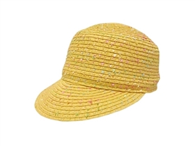 bulk kids caps - confetti straw cadet hats - wholesale girls straw hats - los angeles california USA