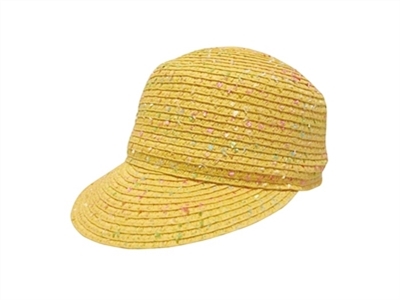 bulk kids caps - confetti straw cadet hats - wholesale girls straw hats - los angeles california USA
