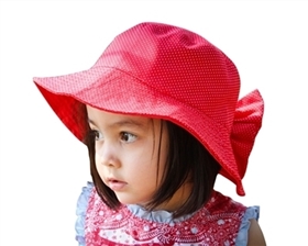 wholesale girls fabric sun hat removable bow
