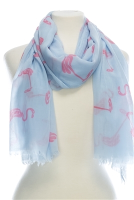 Wholesale Cotton Scarves for Summer - Flamingos