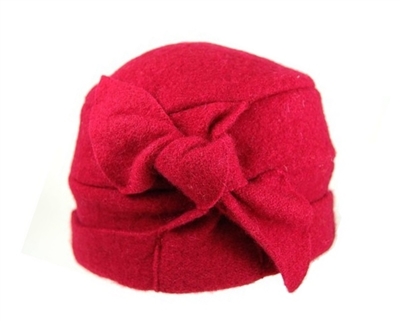 wholesale winter hat wool pillbox side knot