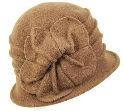 wholesale vintage cloche hats wool big flower