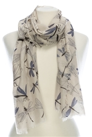 Wholesale Cotton Summer Scarves - Dragonfly