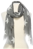 Wholesale Cotton Summer Scarves - Stars Print