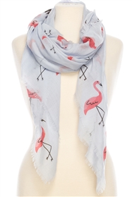 Wholesale Cotton Summer Scarves - Flamingo