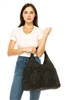 wholesale straw and wood bead handbag purse