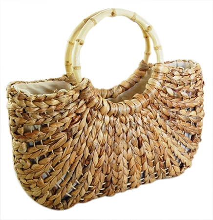 wholesale straw handbag  bamboo handles