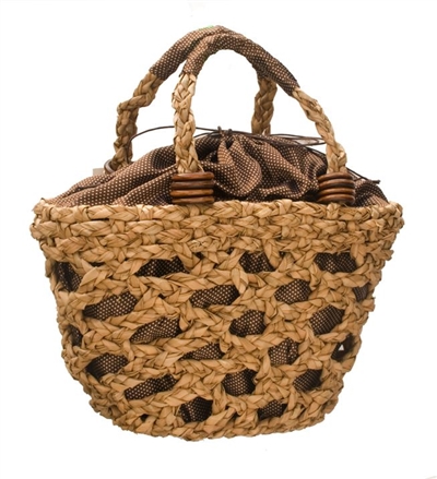 wholesale water hyacinth bag open weave