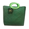 lime green bulk seagrass straw bags - cheap straw purses wholesale - closeout beach bags - brightly color straw bags for women