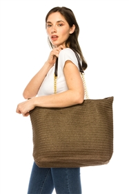 wholesale big straw bags - braided shoulder tote bags