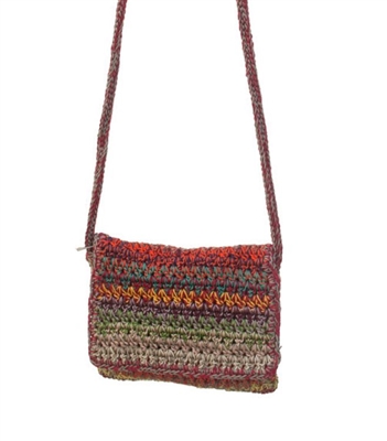 wholesale nylon crochet flap purse