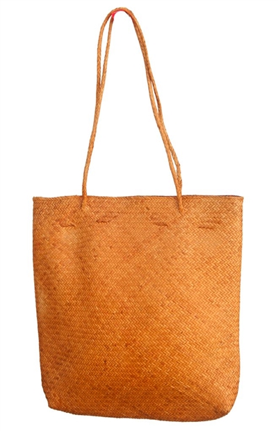 wholesale flat handwoven rattan tote bag