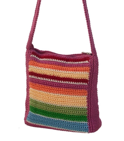 wholesale nylon crochet square shoulder bag