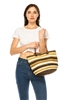 wholesale striped paper braid purse