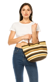 wholesale striped paper braid purse