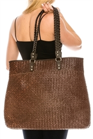 bulk large seagrass straw beach bags - wholesale handbags shoulder strap