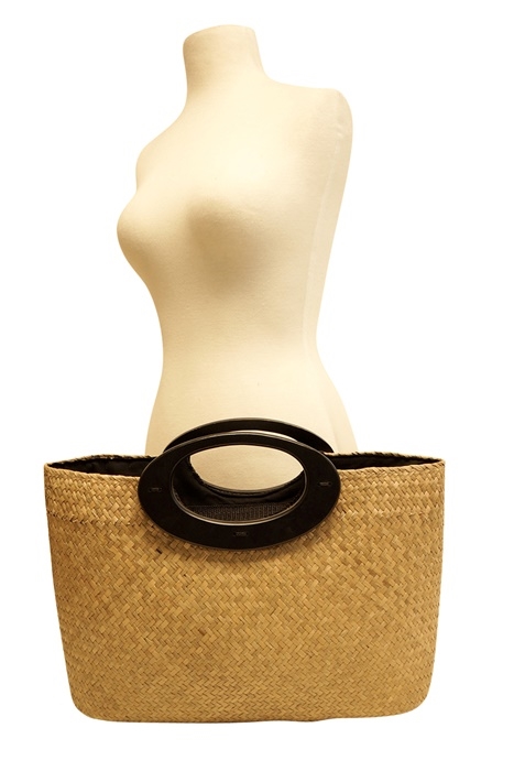SUPVOX 6pcs Wooden Purse Handbag Handles Replacement for Handmade Bag Beach Bag Handbags Straw Bag Purse Handles DIY Bag Accessories