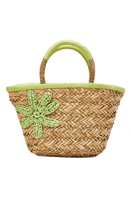 wholesale seagrass basket  flower embroidery