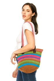 wholesale rainbow striped handbags buy bulk bags