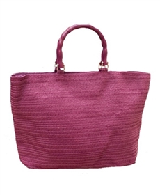 wholesale purple straw tote bags - plum summer totes - los angeles fashion accessories wholesaler