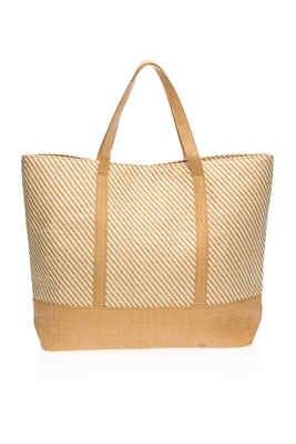 lined straw tote bag