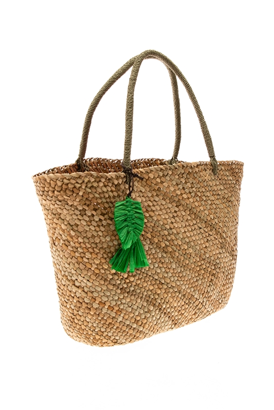 Wholesale Raffia Straw Beach Bags - Handwoven Seagrass Tote Bag with ...
