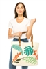 Wholesale Beach Bags Straw Totes - Raffia Straw Bags - Crochet Beach Tote w/ Tropical Embroidery