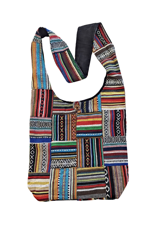 Colorful Striped Bohemian Purse Hobo Shoulder Sling Bag