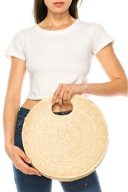 wholesale straw circle bags mexican palm leaf