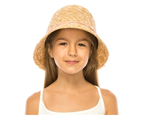 Wholesale Kids Raffia Straw Bucket Hats