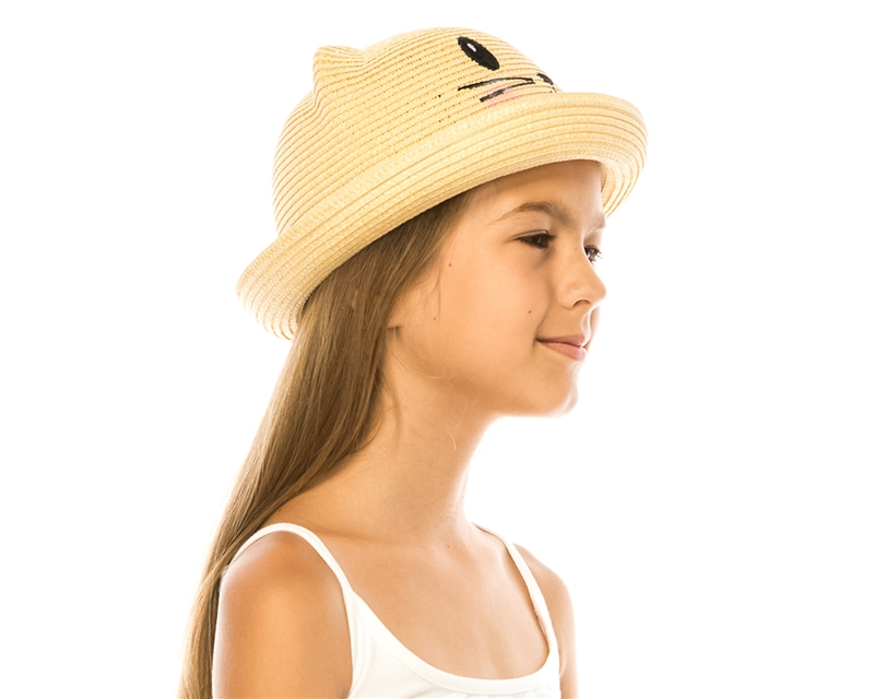 Kids Sun Hat For 2-6 Years Girls Summer Straw Bag Hat Set Baby