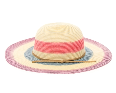 wholesale Kids Sun Hat - Lavender/Blue Stripes