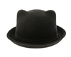 wholesale wool blend hats - fall winter hats wholesale - Wool Felt Kitty Bowler Hat
