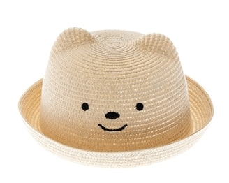 Wholesale Kids Straw Bear Hat