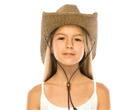 Wholesale Kids Straw Cowboy Hats - UPF 50 Children's Western Hats Wholesale