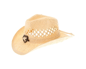 2966 Kid's Straw Cowboy Hat - Heart Button - New Colors!