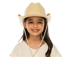 Wholesale Kids Straw Cowboy Hats - UPF 50 Children's Western Hats Wholesale