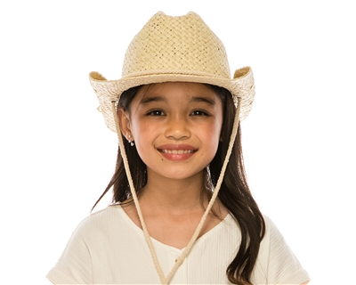 Wholesale Kids Straw Cowboy Hats - UPF 50 Children's Western Hats Wholesale