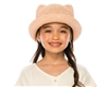 wholesale kids hats - kitty cat hat ears straw white pink natural