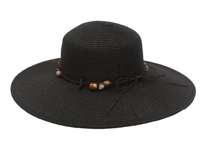 Black best sale beach hat