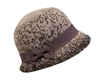 wholesale spotted 2-tone knit cloche hat