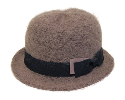 wholesale mohair bowler hat  bow band