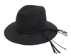 Wholesale Black Hats - Boho Panama Hat with Tassels