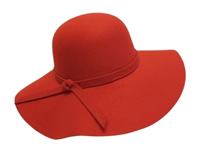 wholesale faux felt floppy hat with tie with Defect