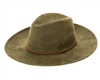 wholesale fall-winter hats - vegan suede wide brim women's hat